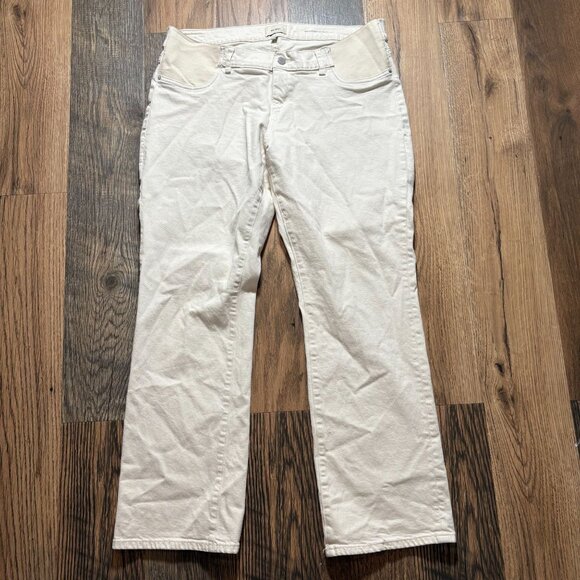 DL1961 Joni Slim Boot Maternity Jeans Women's Size 32 in Ivory - Picture 2 of 9